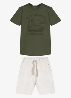 Trick Nick - Conjunto Infantil Camiseta com Bermuda Verde - TRICK NICK