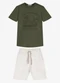 Trick Nick - Conjunto Infantil Camiseta com Bermuda Azul - variação: Verde
