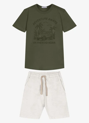 Trick Nick - Conjunto Infantil Camiseta com Bermuda Verde - TRICK NICK