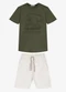 Trick Nick - Conjunto Infantil Camiseta com Bermuda Verde - variação: Verde