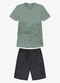 Trick Nick - Conjunto Infantil Camiseta com Bermuda Azul - variação: Verde