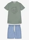 Trick Nick - Conjunto Infantil Camiseta com Bermuda Verde - variação: Verde