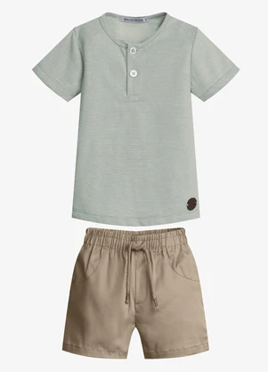 Trick Nick - Conjunto Infantil Camiseta com Bermuda Verde - TRICK NICK