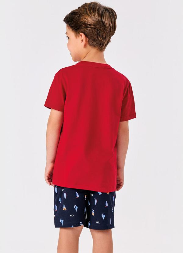 Trick Nick - Conjunto Infantil Camiseta com Bermuda Vermelho 2