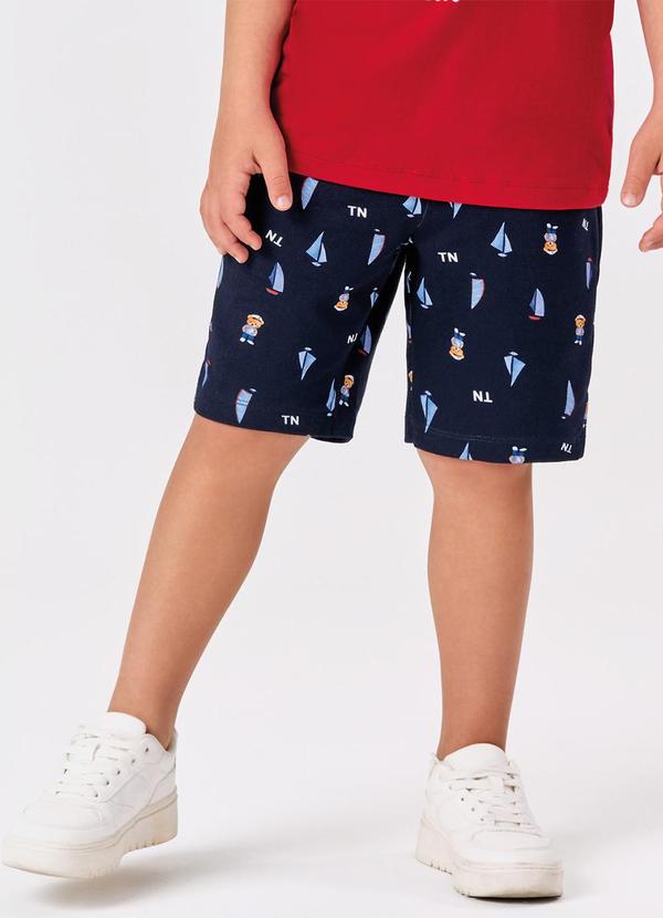 Trick Nick - Conjunto Infantil Camiseta com Bermuda Vermelho 5