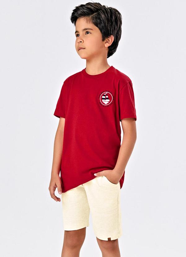 Trick Nick - Conjunto Infantil Camiseta com Bermuda Vermelho