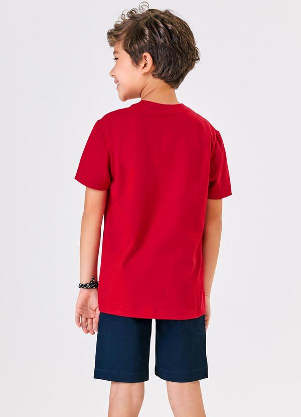 Trick Nick - Conjunto Infantil Camiseta com Bermuda Vermelho 2