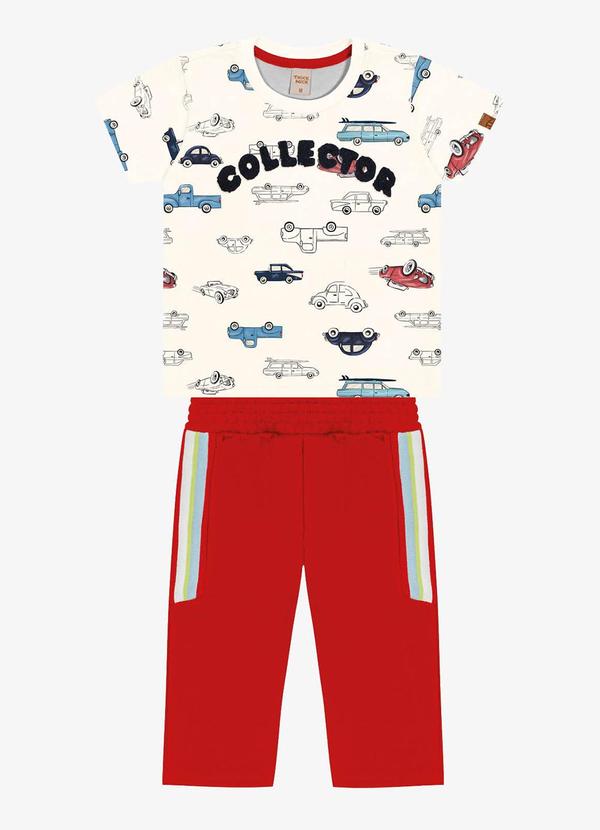 Trick Nick - Conjunto Infantil Camiseta com Calça Bege