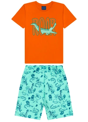 Ddk - Conjunto Infantil Camiseta e Bermuda Amarelo - DDK