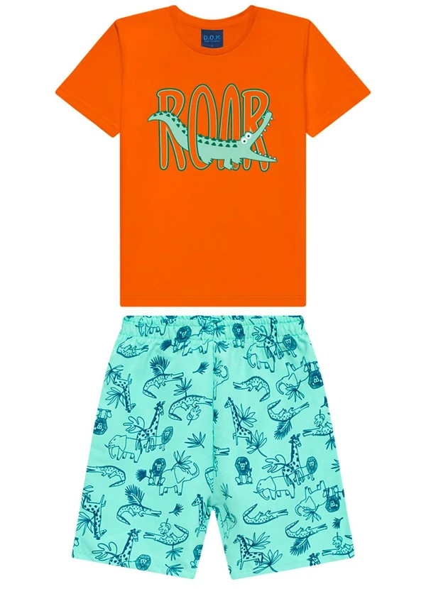 Ddk - Conjunto Infantil Camiseta e Bermuda Amarelo 2