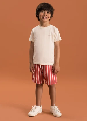 Bugbee - Conjunto Infantil Camiseta e Bermuda Amarelo - BUGBEE