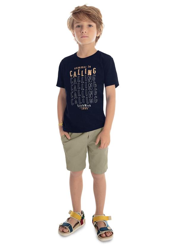 Trick Nick - Conjunto Infantil Camiseta e Bermuda Azul
