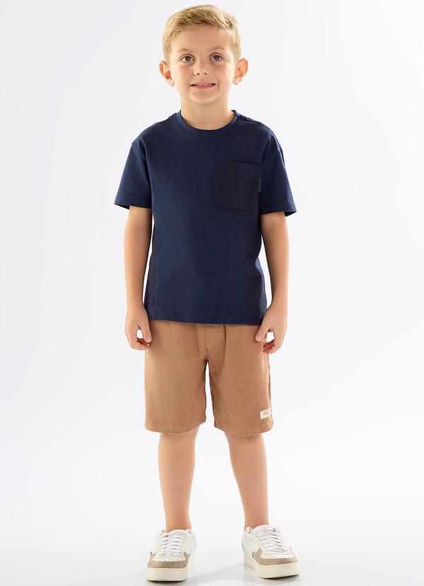 Up Baby - Conjunto Infantil Camiseta e Bermuda Azul