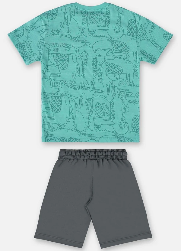 Up Baby - Conjunto Infantil Camiseta e Bermuda Azul 3