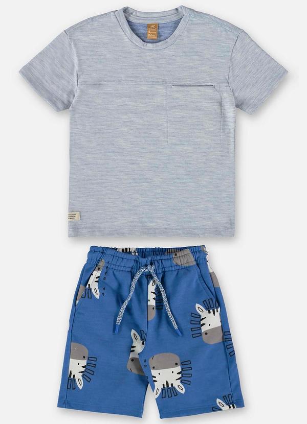 Up Baby - Conjunto Infantil Camiseta e Bermuda Azul 2