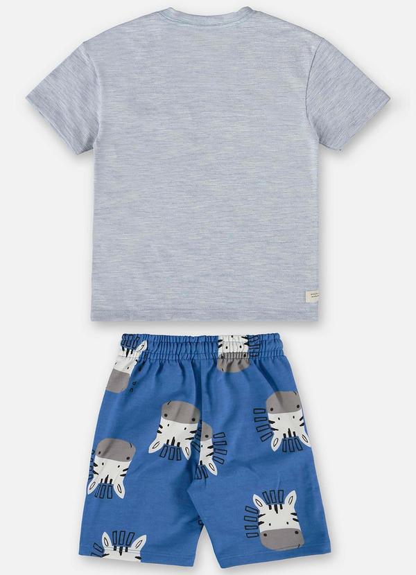 Up Baby - Conjunto Infantil Camiseta e Bermuda Azul 3