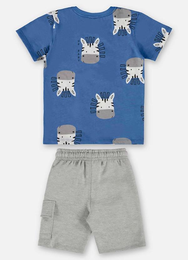 Up Baby - Conjunto Infantil Camiseta e Bermuda Azul 3