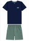 Ddk - Conjunto Infantil Camiseta e Bermuda Branco - variação: Azul