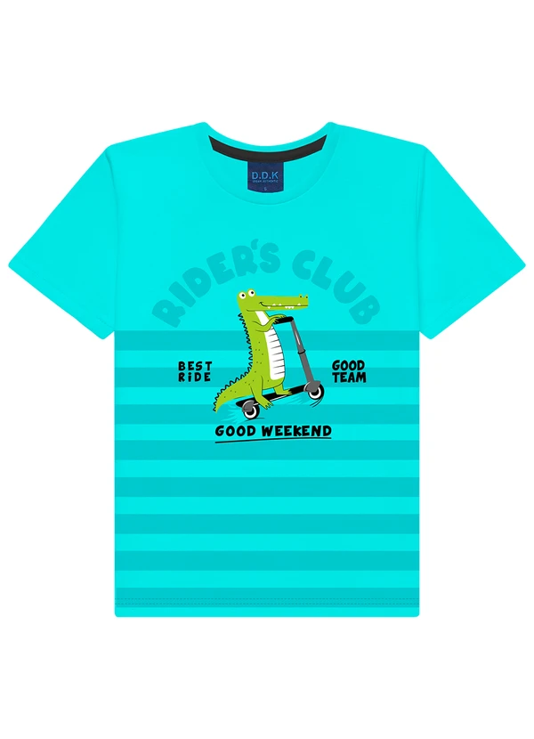 Ddk - Conjunto Infantil Camiseta e Bermuda Azul