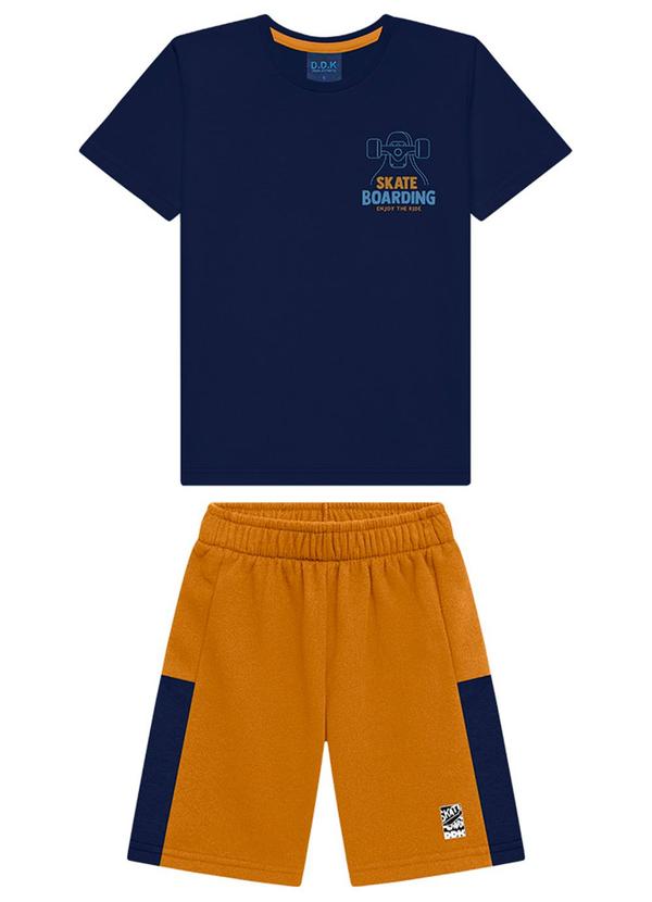Ddk - Conjunto Infantil Camiseta e Bermuda Azul