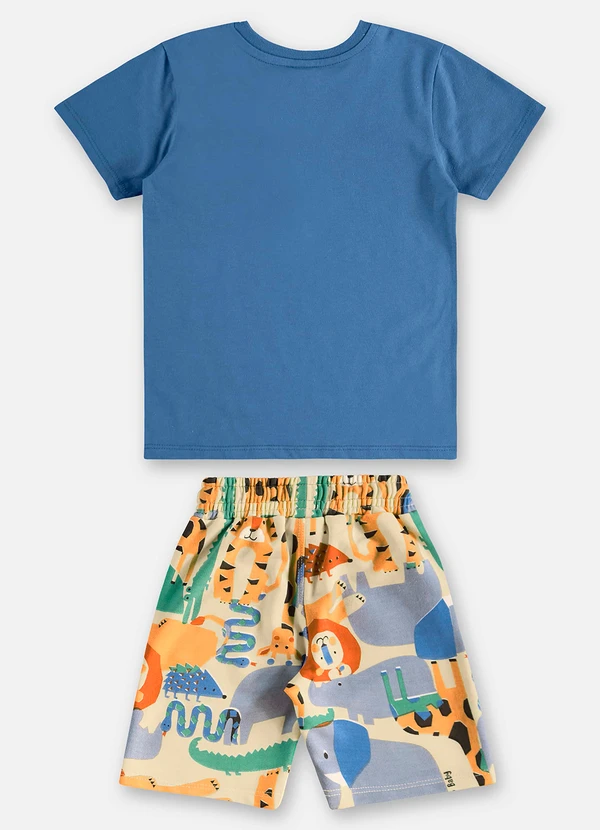 Up Baby - Conjunto Infantil Camiseta e Bermuda Azul 3