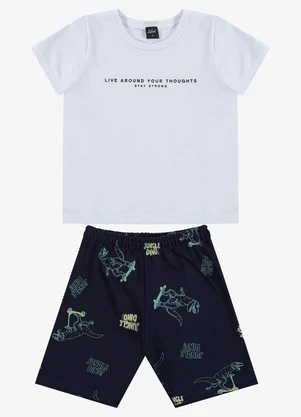 Select - Conjunto Infantil Camiseta e Bermuda Azul - SELECT