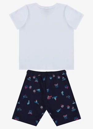 Select - Conjunto Infantil Camiseta e Bermuda Azul - SELECT