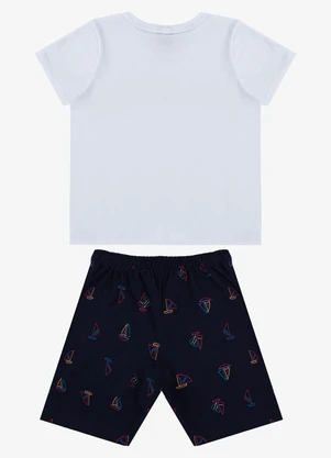 Select - Conjunto Infantil Camiseta e Bermuda Azul - SELECT