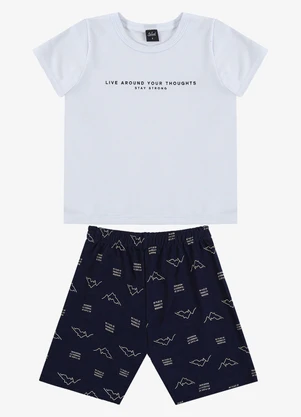 Select - Conjunto Infantil Camiseta e Bermuda Azul - SELECT