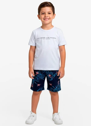 Select - Conjunto Infantil Camiseta e Bermuda Azul - SELECT
