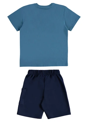 Bee Loop - Conjunto Infantil Camiseta e Bermuda Azul - BEE LOOP