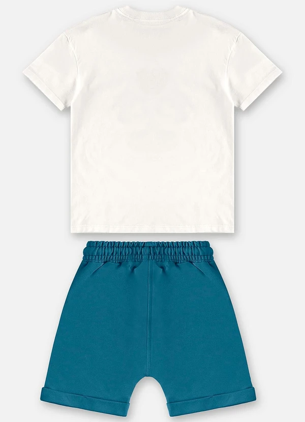 Up Baby - Conjunto Infantil Camiseta e Bermuda Bege 3