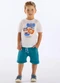 Up Baby - Conjunto Infantil Camiseta e Bermuda Bege - variação: Bege