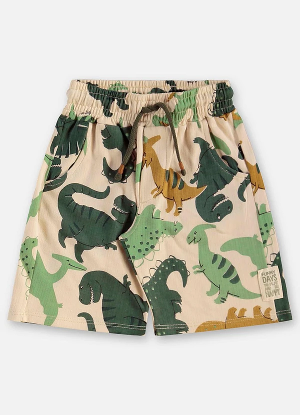 Up Baby - Conjunto Infantil Camiseta e Bermuda Bege 7