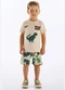 Up Baby - Conjunto Infantil Camiseta e Bermuda Bege - variação: Bege