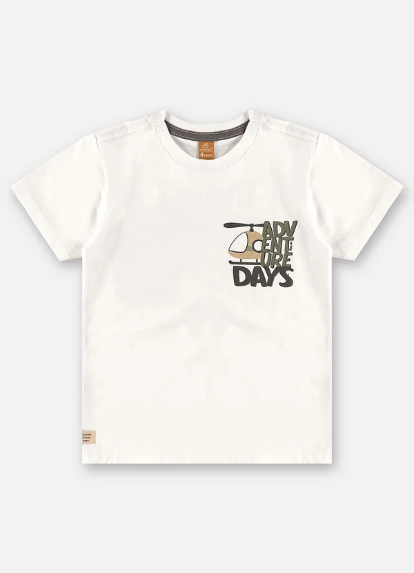 Up Baby - Conjunto Infantil Camiseta e Bermuda Bege 5