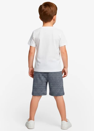 Select - Conjunto Infantil Camiseta e Bermuda Bege - SELECT