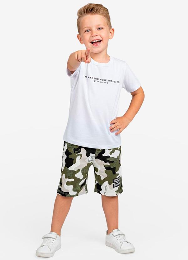 Select - Conjunto Infantil Camiseta e Bermuda Bege