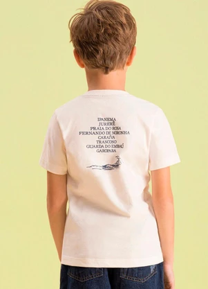 Bugbee - Conjunto Infantil Camiseta e Bermuda Bege - BUGBEE
