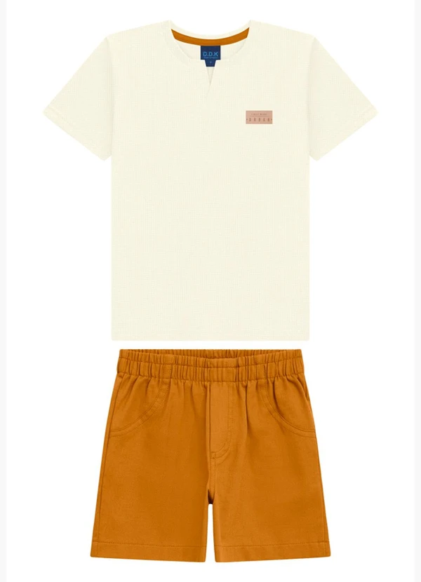 Ddk - Conjunto Infantil Camiseta e Bermuda Branco 2