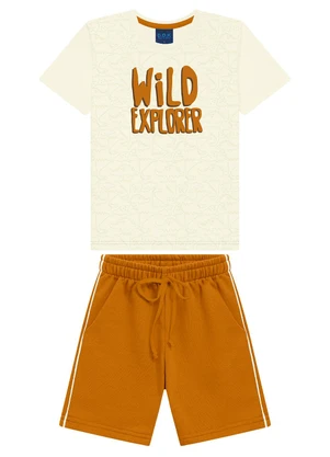 Ddk - Conjunto Infantil Camiseta e Bermuda Branco - DDK