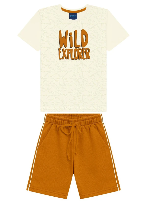 Ddk - Conjunto Infantil Camiseta e Bermuda Branco 1