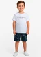 Select - Conjunto Infantil Camiseta e Bermuda Azul - variação: Cinza