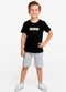 Select - Conjunto Infantil Camiseta e Bermuda Cinza - variação: Cinza