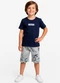 Select - Conjunto Infantil Camiseta e Bermuda Cinza - variação: Cinza