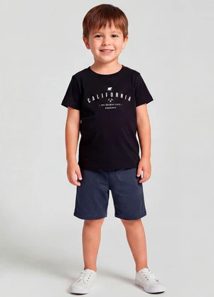Select - Conjunto Infantil Camiseta e Bermuda Cinza - SELECT