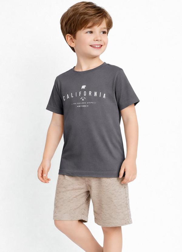 Select - Conjunto Infantil Camiseta e Bermuda Cinza