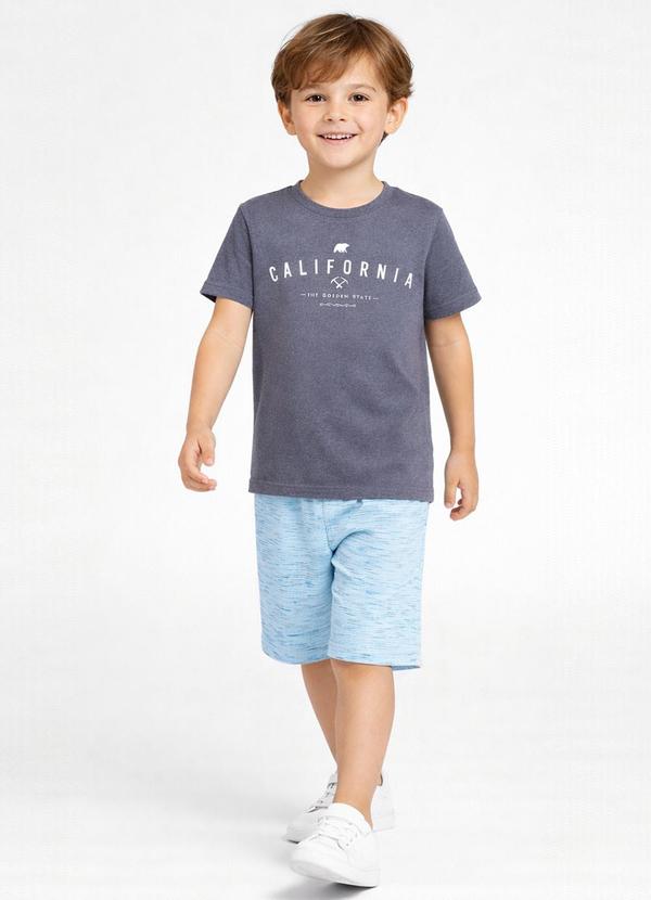 Select - Conjunto Infantil Camiseta e Bermuda Cinza
