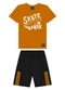 Ddk - Conjunto Infantil Camiseta e Bermuda Laranja - variação: Laranja