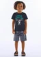 Up Baby - Conjunto Infantil Camiseta e Bermuda Bege - variação: Preto